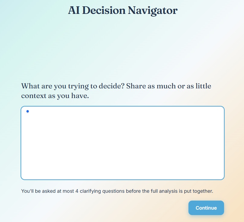 AI Decision Navigator — click to open tool